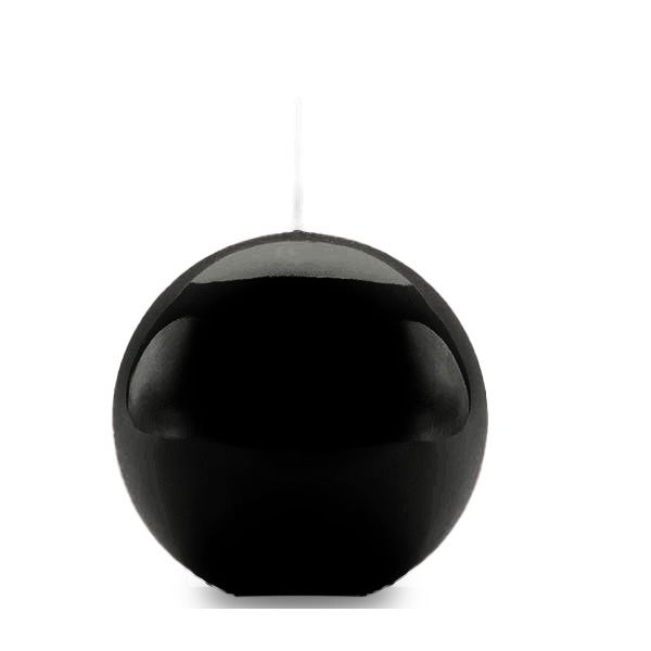 Candela sfera Laccata  Ø 10 cm -  1 pezzo - Nero-  Home Decor 