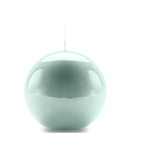 Candela sfera Laccata  Ø 10 cm -  1 pezzo - Vintage Green-  Home Decor 