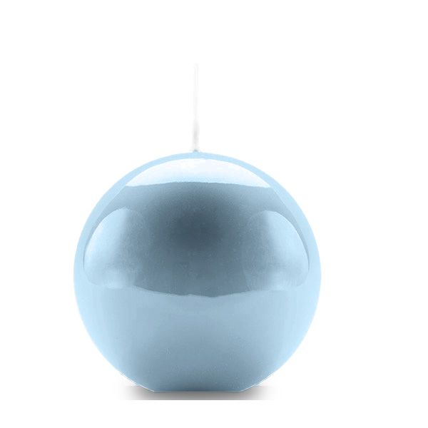 Candela sfera Laccata  Ø 10 cm -  1 pezzo - Dusty Blue -  Home Decor 