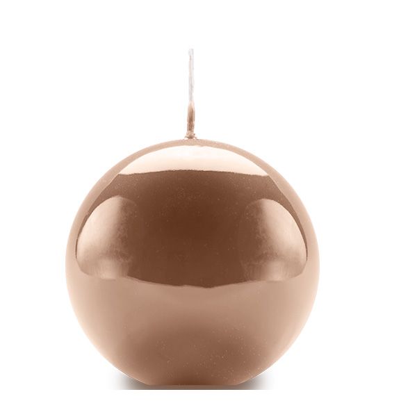 Candela sfera Laccata  Ø 10 cm -  1 pezzo - Mocha Mousse  Home Decor 