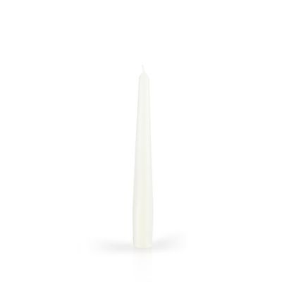 Candele laccate coniche Ø 2,2 cm h. 21 cm 3 pezzi - Bianco