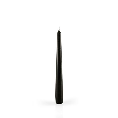 Candele laccate coniche Ø 2,2 cm h. 21 cm 6 pezzi - Nero