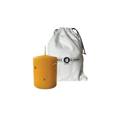 Candele con Api in cera  Ø 7 cm h. 10 cm  - Senape