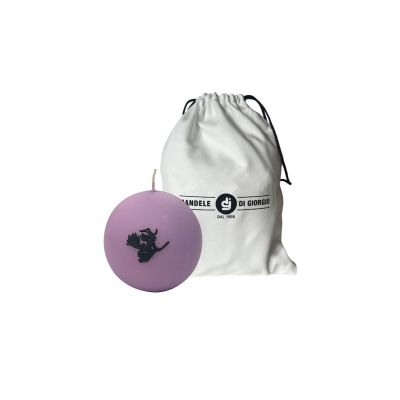 Sfera con Strega in cera  Ø 10 cm  -  Viola