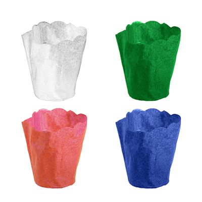 Flambeaux in carta per candela fino a Ø 1,6 cm - Colori assortiti