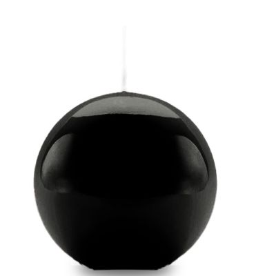 Candela sfera Laccata  Ø 10 cm -  1 pezzo - Nero-  Home Decor 