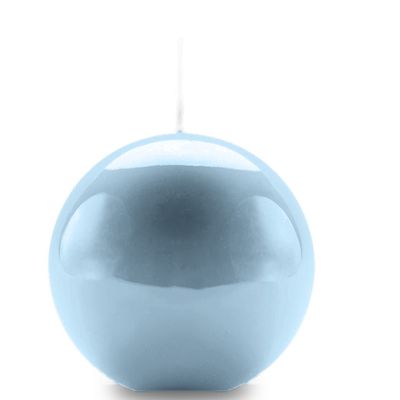 Candela sfera Laccata  Ø 10 cm -  1 pezzo - Dusty Blue -  Home Decor 