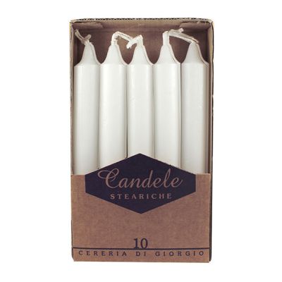Candele steariche h. 15 cm 10 pezzi