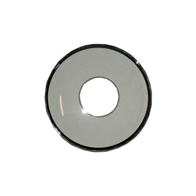 Bobeche salvagoccia in vetro trasparente con bordo argentato