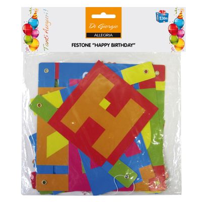 Festone di compleanno "Happy Birthday"