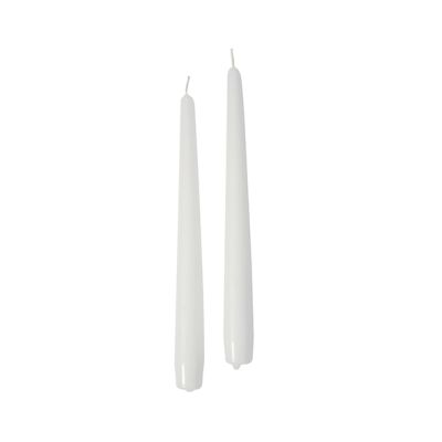 Candele coniche Ø 2,2 cm h. 25 cm 50 pezzi - Bianco