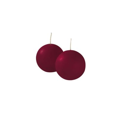 Candele sfera Ø 6 cm 6 pezzi - Bordeaux