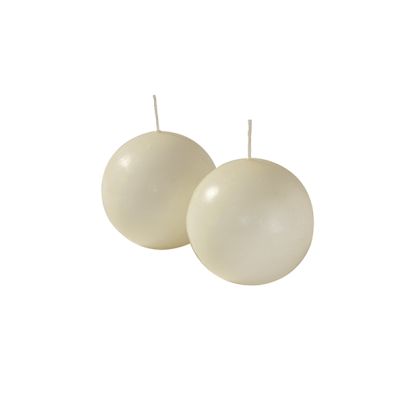 Candele sfera Ø 8 cm 4 pezzi - Avorio