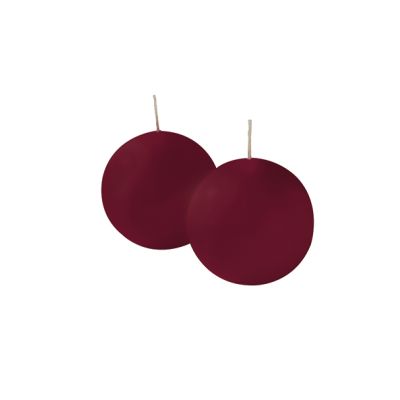 Candele sfera Ø 8 cm 4 pezzi - Bordeaux