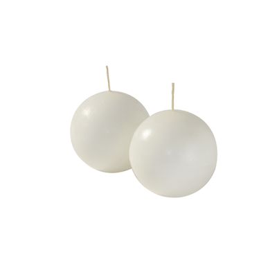 Candele sfera Ø 8 cm 4 pezzi - Panna