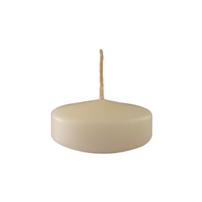 Candele galleggianti Ø 7 cm h. 1,5 cm 12 pezzi - Avorio