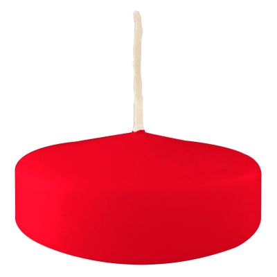 Candele galleggianti Ø 7 cm h. 1,5 cm 12 pezzi - Rosso