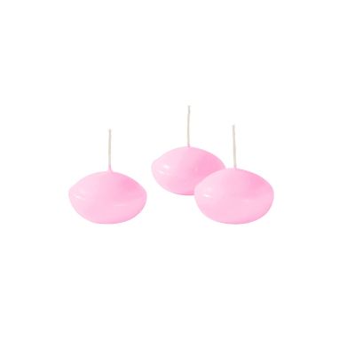Candele galleggianti Ø 4,5 cm h. 2,7 cm 20 pezzi - Rosa Bebè