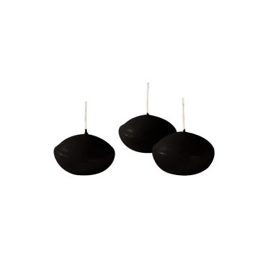 Candele galleggianti Ø 4,5 cm h. 2,7 cm 20 pezzi - Nero