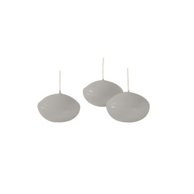 Candele galleggianti Ø 4,5 cm h. 2,7 cm 20 pezzi - Grigio Perla