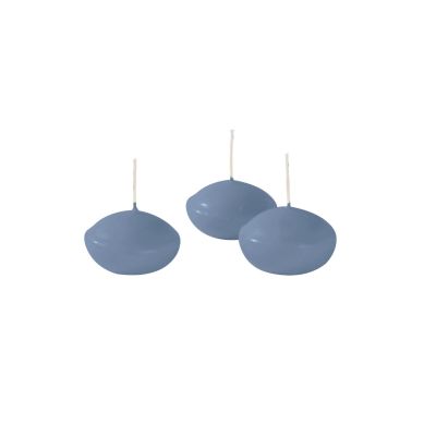 Candele galleggianti Ø 4,5 cm h. 2,7 cm 20 pezzi - Dusty Blu