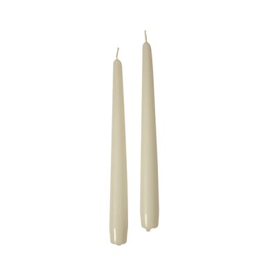 Candele coniche Ø 2,2 cm h. 25 cm 10 pezzi - Avorio