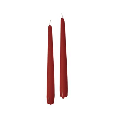 Candele coniche Ø 2,2 cm h. 25 cm 10 pezzi - Rosso