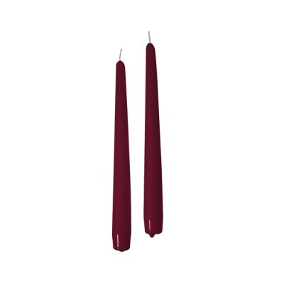 Candele coniche Ø 2,2 cm h. 25 cm 10 pezzi - Bordeaux