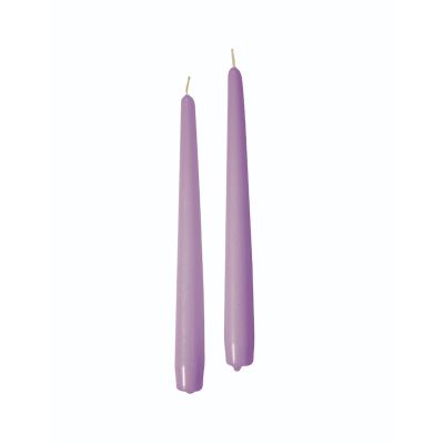 Candele coniche Ø 2,2 cm h. 25 cm 10 pezzi -Viola Polvere
