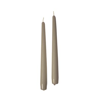 Candele coniche Ø 2,2 cm h. 25 cm 10 pezzi - Mocha Mousse