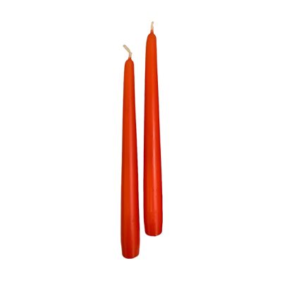 Candele coniche Ø 2,2 cm h. 25 cm 10 pezzi -Zucca