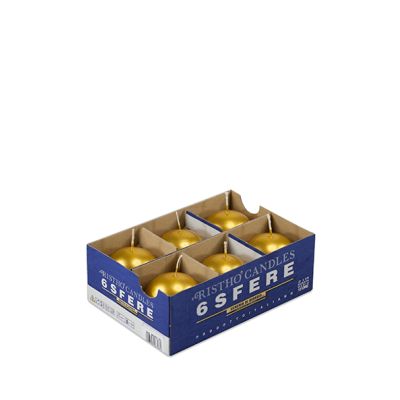 Candele sfera Ø 6 cm 6 pezzi - Oro