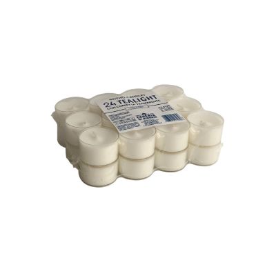 Tealight con cup trasparente Ø 3,9 cm h. 2,7 cm 24 pezzi - 6,5 ore