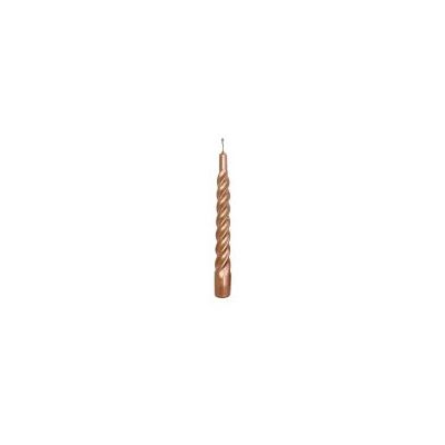 Candele laccate tortiglione Ø 2,2 cm h. 21 cm 6 pezzi - Rosa Gold