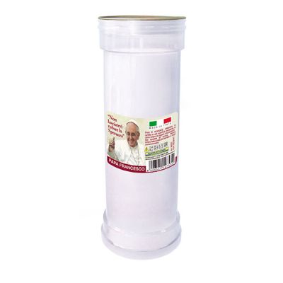 Cero votivo Papa Francesco Mod. P50 h. 19,5 cm