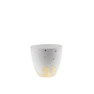 Porta tealight in porcellana Ø 9,2 cm h 9,8 cm