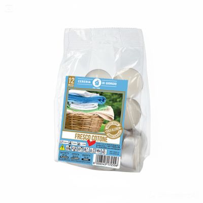 Tealight profumato al cotone - 12 pezzi - Senza allergeni