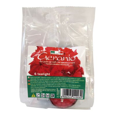 Tealight al geranio 6 pezzi