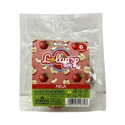 6 Tealight profumati Mela - Lollipop