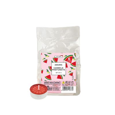 6 Tealight Profumate Pocket Season diametro 3,6 cm altezza 1,5 cm - Primavera/Estate - Anguria