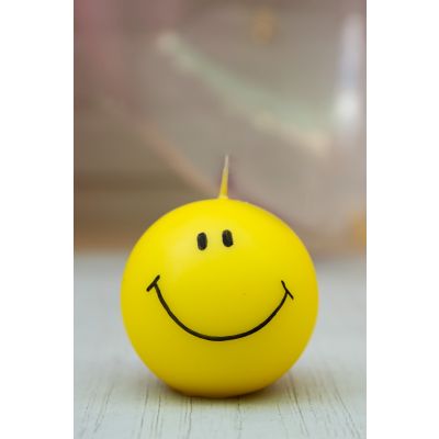 Candela Smile - Sfera diametro 4,5 cm decorata a mano
