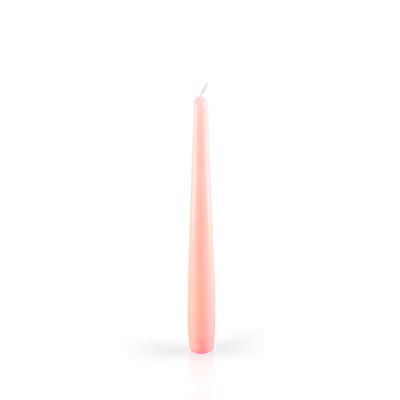 Candele laccate coniche Ø 2,2 cm h. 21 cm 3 pezzi - Rosa chiaro