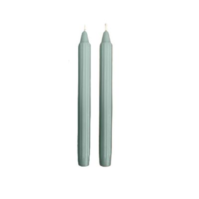 Candele Doriche Ø 2,2 cm h. 25 cm 2 pezzi - Grigio Verde