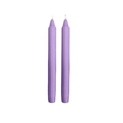 Candele Doriche Ø 2,2 cm h. 25 cm 2 pezzi - Viola Polvere