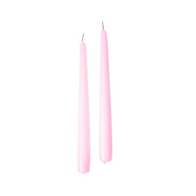 Candele coniche Ø 2,2 cm h. 25 cm 2 pezzi - Rosa Polvere