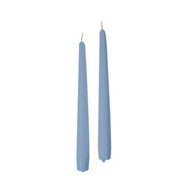 Candele coniche Ø 2,2 cm h. 25 cm 2 pezzi - Dusty Blue
