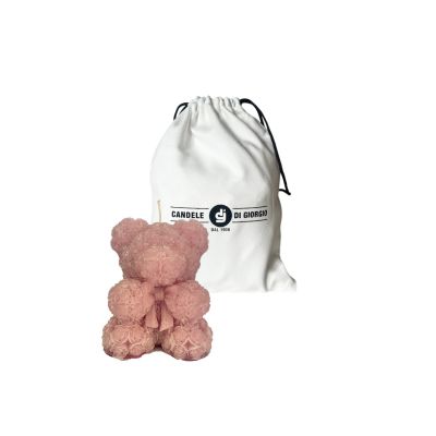 Candela Orsetto -Rosa - H10 cm x 8cm 