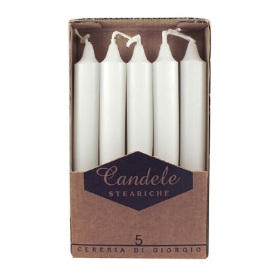 Candele steariche h. 15 cm 5 pezzi