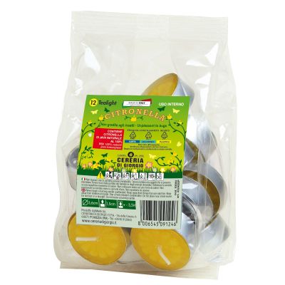 Tealight alla citronella - 12 pezzi