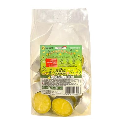 Tealight alla citronella - 25 pezzi